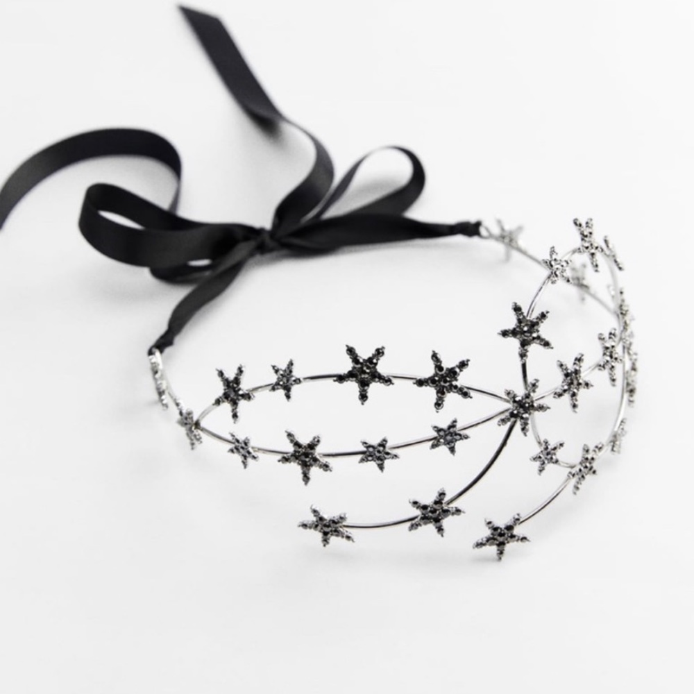 sparkly floral headband